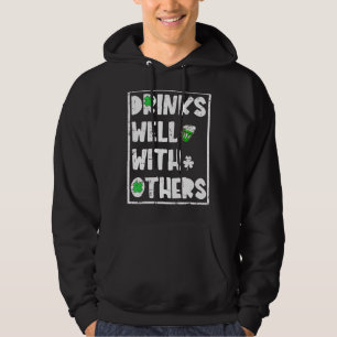 Veste À Capuche Drôle St Patrick's Day Boire Boissons bien avec