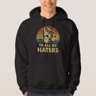 Veste À Capuche Drôle Vintage Pitbull Haters Graphisme Chien Chien