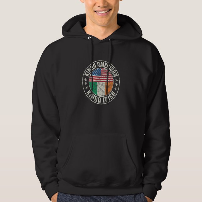 Veste À Capuche Dual Citizenship American Irish Ireland Usa Flag_2 (Devant)