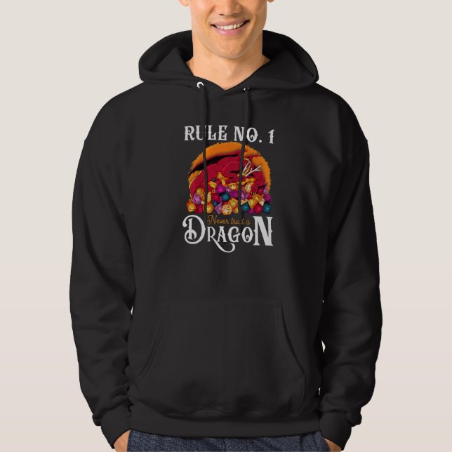 Veste À Capuche Dungeon Dice Shirt Never Trust A Dragon RPG Gamers (Devant)