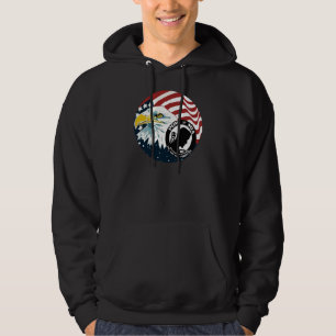 Veste À Capuche Eagle américain POW-MIA