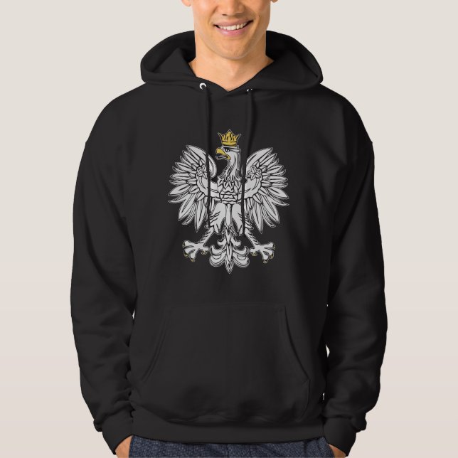 Veste À Capuche Eagle polonais avec la couronne d'or (Devant)