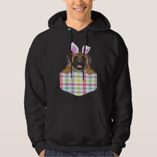 Veste À Capuche Easter Plaid Mastiff Bunny Dog In Pocket
