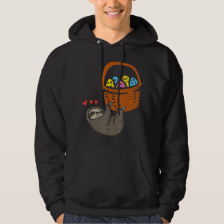 Veste À Capuche Easter Sloth Hanging Egg Basket Cute Animal Men