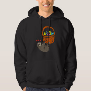 Veste À Capuche Easter Sloth Hanging Egg Basket Cute Animal Men