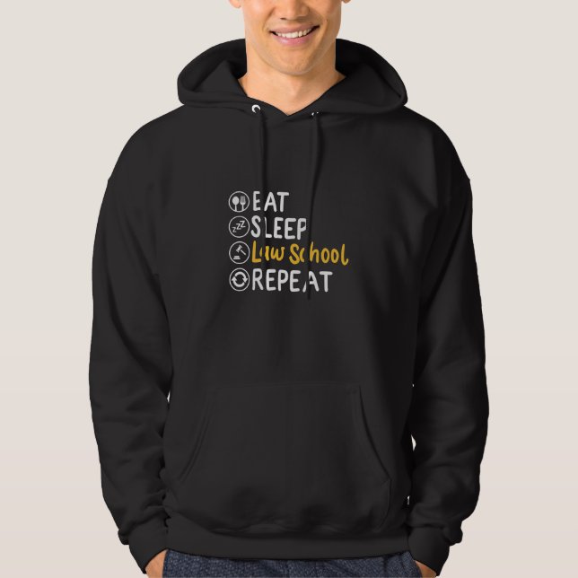 Veste À Capuche Eat Sleep Law School Repeat (Devant)