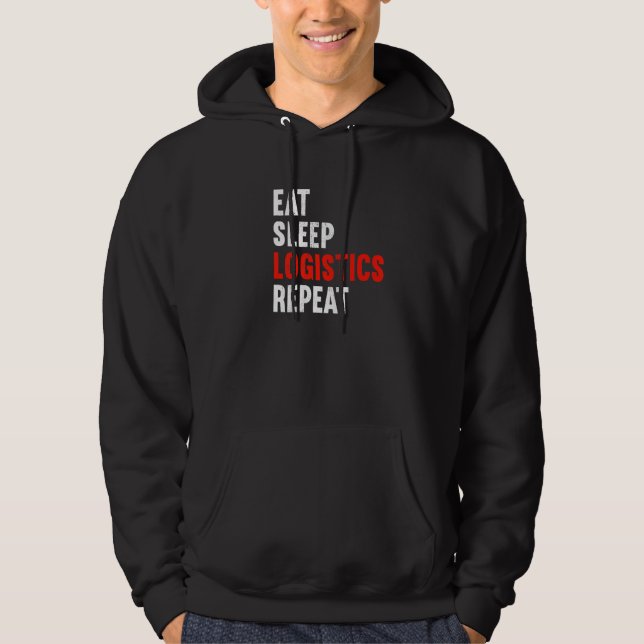 Veste À Capuche Eat Sleep Logistics Repeat Warehouse Clerk Storema (Devant)