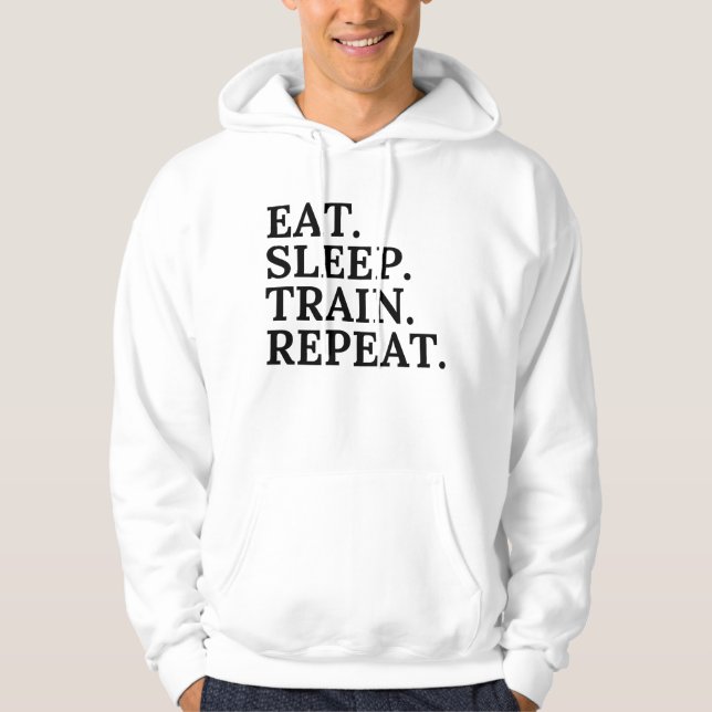Veste À Capuche Eat, Sleep, Train, Repeat (Devant)