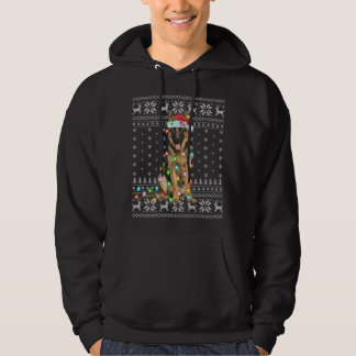 Veste À Capuche Éclairage de Noël chapeau laide berger allemand Ch