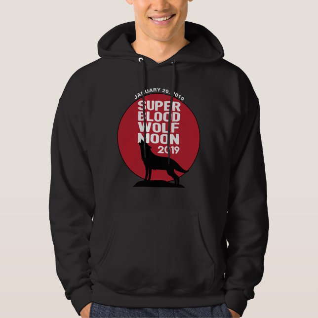 Veste À Capuche Eclipse Super Blood Wolf Moon 2019 (Devant)
