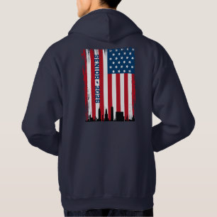 Veste À Capuche École Senior/Collage American Flag NYC Skyline