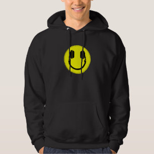 Veste À Capuche écouteurs dj face heureux edphone musique edm