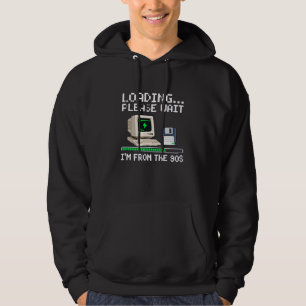 Veste À Capuche Écran de chargement rétro des années 90 en pixel a
