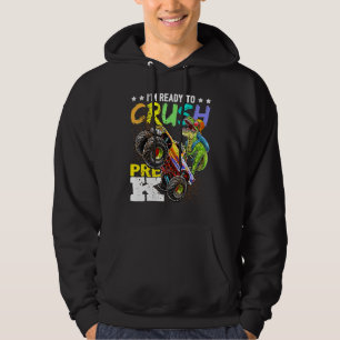Veste À Capuche Écraser le camion monstre dinosaure pré-maternelle