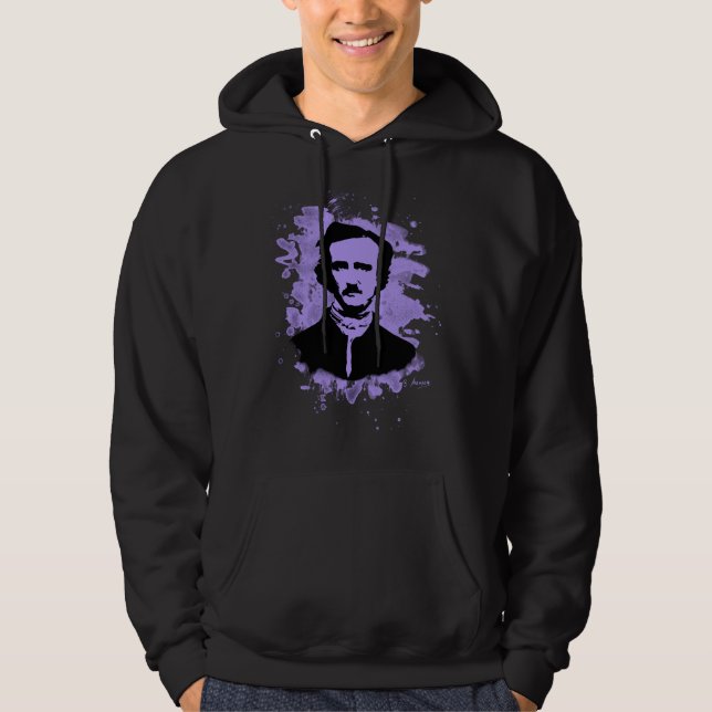Veste À Capuche Edgar Allan Poe hommages (violet) (Devant)