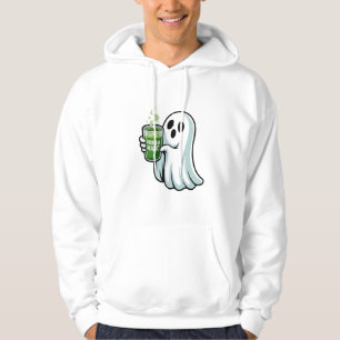 Veste À Capuche Éffrayant Halloween Fantôme Boire Matcha Boire