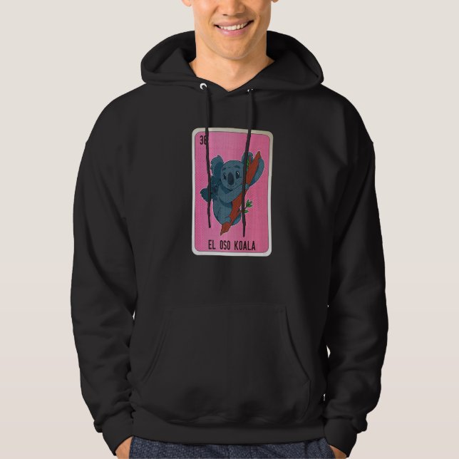 Veste À Capuche El Oso Koala Mexican Slang Lottery Bingo Cards   (Devant)