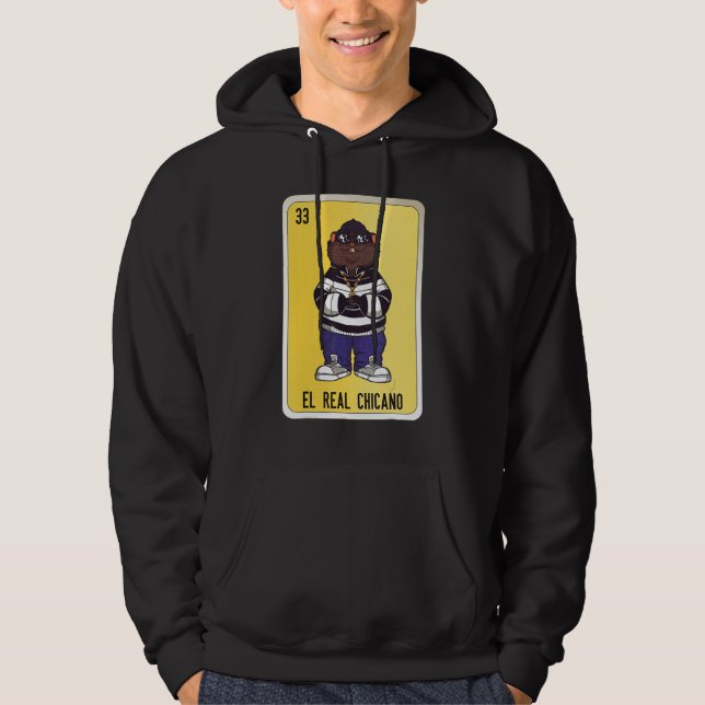 Veste À Capuche El Real Chicano Mexican Slang Lottery Bingo Cards (Devant)