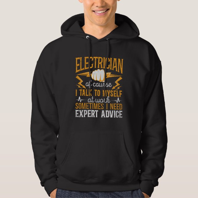 Veste À Capuche Electricien Lineman Electricien Bien Sûr Je Parle (Devant)