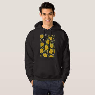 Veste À Capuche Elégance Rose d'or sur le noir