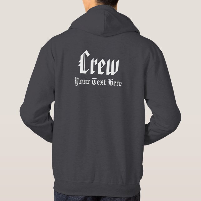Veste À Capuche Élégant de l'équipage Classic look Modèle Mens gri (Dos)
