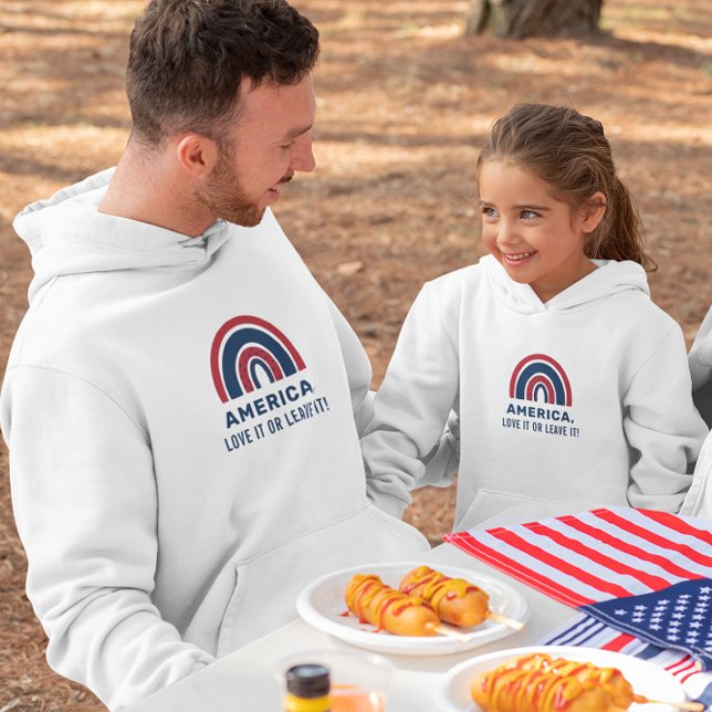 Veste À Capuche Élégant Patriotique USA American Rainbow 4 juillet (Créateur téléchargé)