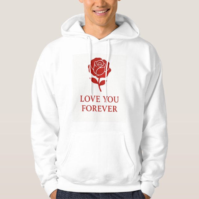 Veste À Capuche Elegant Rose Emblem Warming Hearts Valentine day (Devant)