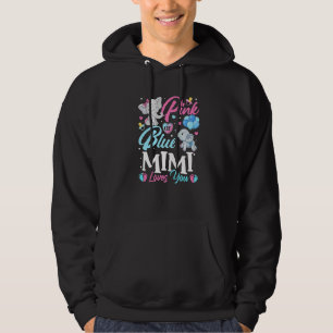 Veste À Capuche Elephant bleu rose Mimi vous aime Grossesse Révéla