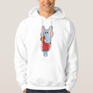Veste À Capuche Elephant comme joueur de basket-ball avec basket-b