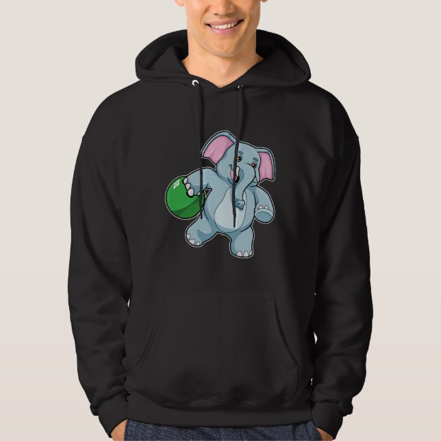Veste À Capuche Éléphant de bowling (Devant)