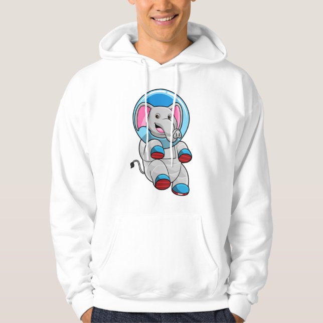 Veste À Capuche Elephant en astronaute dans la sphère de verre (Devant)