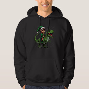 Veste À Capuche Elfe de Noël équitation Dinosaure T Rex neige de N