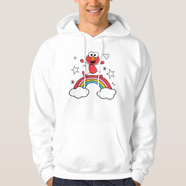 Veste À Capuche Elmo Rainbow Doodley Graphic (Devant)