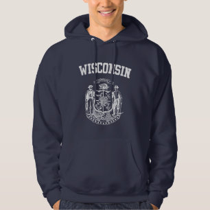 Veste À Capuche Emblème du Wisconsin