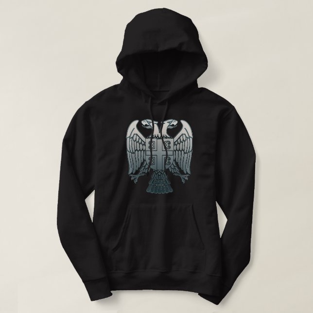 Veste À Capuche Emblème serbe à double tête d'aigle (Design devant)