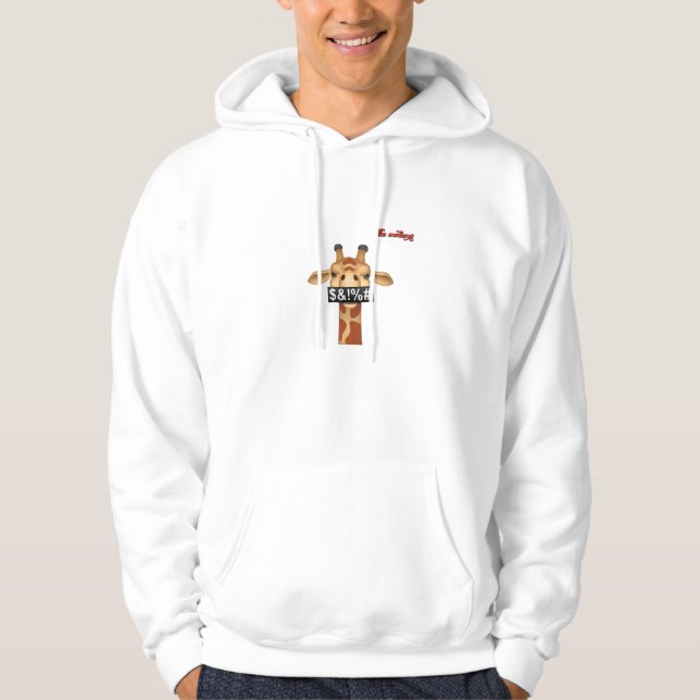 Veste À Capuche emoji insulter le visage de girafe en colère (Devant)