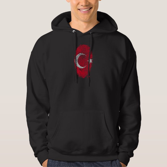 Veste À Capuche Empreinte Drapeau Turque (Devant)