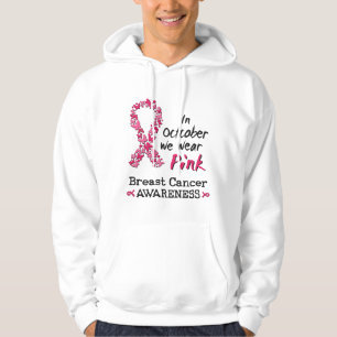 Veste À Capuche En Octobre nous portons rose Cancer du sein Sensib