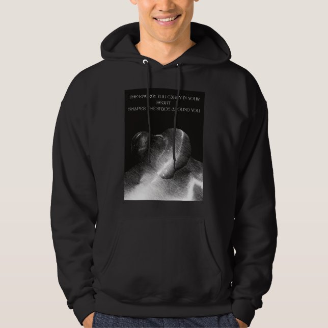 Veste À Capuche Énergie positive dans votre coeur (Devant)
