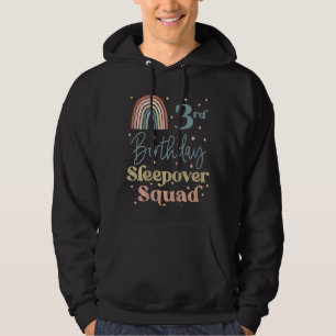 Veste À Capuche Enfants 3e anniversaire Boho Rainbow Sleepover Squ