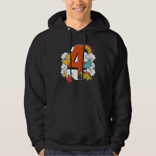 Veste À Capuche Enfants 4e anniversaire 4 ans avec Dino et Dinos