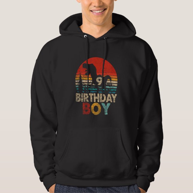 Veste À Capuche Enfants 9e Dinosaure Anniversaire Garçon Rex 9 ans (Devant)
