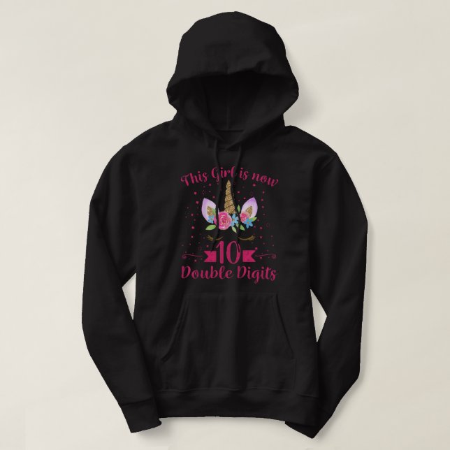Veste À Capuche Enfants Cette fille est maintenant 10 chiffres dou (Design devant)
