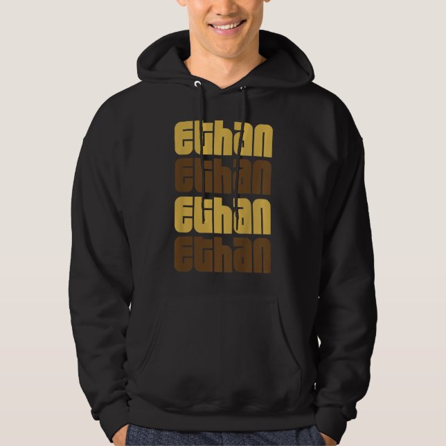 Veste À Capuche Enfants Cool Ethan Nom Enfants Garçons Enfants Jeu (Devant)