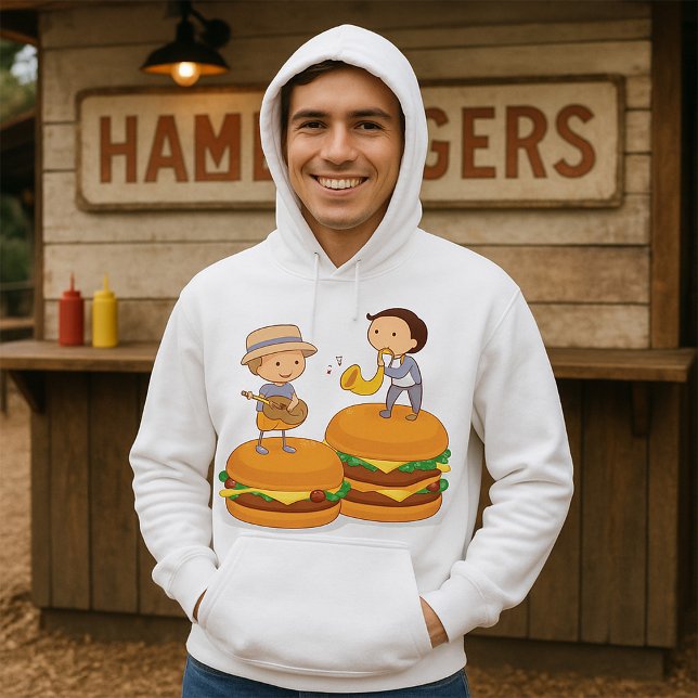 Veste À Capuche Enfants jouant de la musique sur des cheeseburgers (Créateur téléchargé)