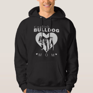 Veste À Capuche English Bulldog Mom 