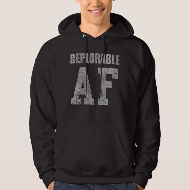 Veste À Capuche Énonciation drôle déplorable d'AF affligée par cru (Devant)