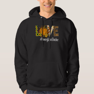 Veste À Capuche Enseignant de l'école primaire Amour Citrouille de