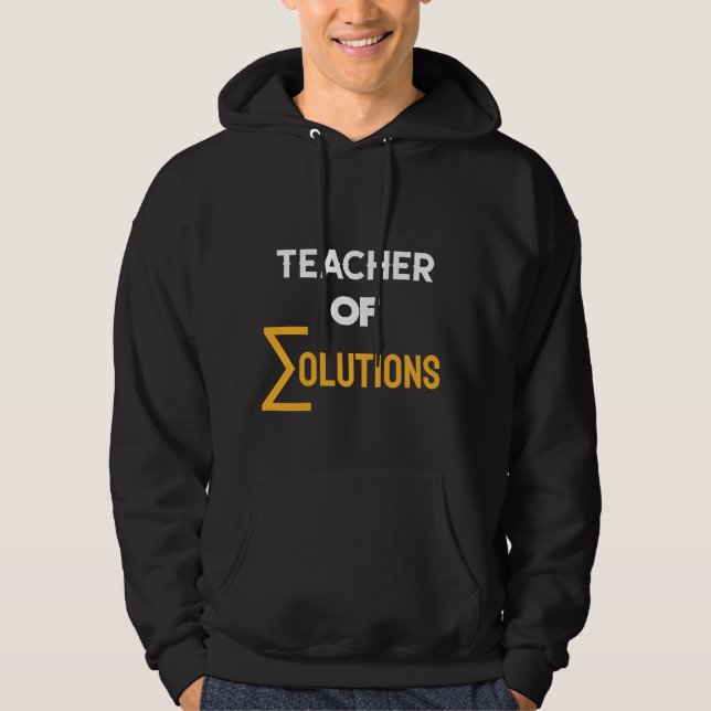 Veste À Capuche Enseignant des théories et solutions Algebra Math  (Devant)