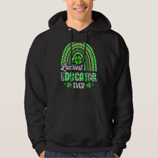 Veste À Capuche Enseignant le plus chanceux jamais Rainbow St Patr